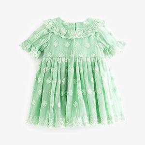 Mint Green Lace Occasion Dress (3mths-6yrs)