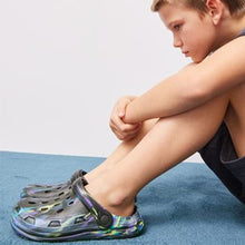 Load image into Gallery viewer, Black Marble Clogs (Older Boys)
