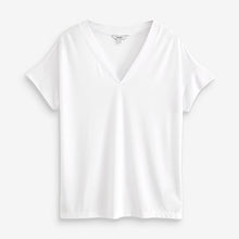 Load image into Gallery viewer, White Modal Rich Premium V-Neck T-Shirt
