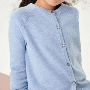 Blue Button-Up Cardigan (3-16yrs)