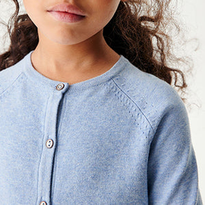 Blue Button-Up Cardigan (3-16yrs)