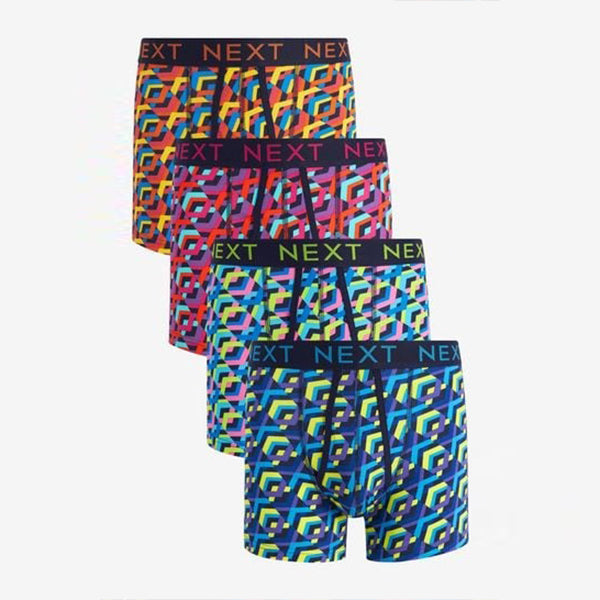 Geo Print A-Front Boxers 4 Pack