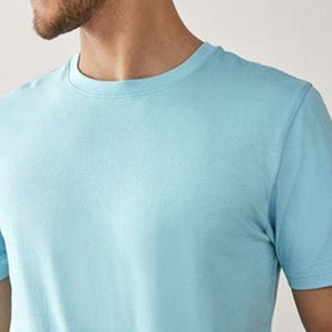Light Blue Regular Fit Essential Crew Neck T-Shirt