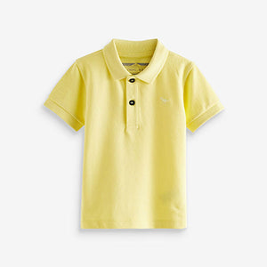 Yellow Short Sleeve Plain Polo Shirt (3mths-6yrs)