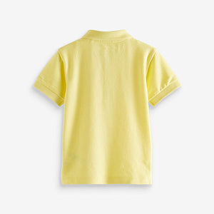 Yellow Short Sleeve Plain Polo Shirt (3mths-6yrs)