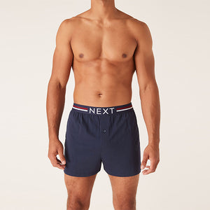 Navy/Red Loose Fit Jersey Boxers