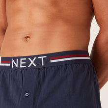 Load image into Gallery viewer, Navy/Red Loose Fit Jersey Boxers
