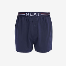 Load image into Gallery viewer, Navy/Red Loose Fit Jersey Boxers
