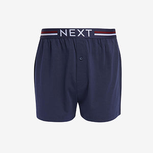 Navy/Red Loose Fit Jersey Boxers