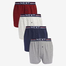 Load image into Gallery viewer, Navy/Red Loose Fit Jersey Boxers
