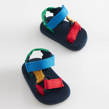Load image into Gallery viewer, Multi Bright Colourblock Baby Tape Trekker Sandals (0-24mths)
