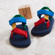 Load image into Gallery viewer, Multi Bright Colourblock Baby Tape Trekker Sandals (0-24mths)
