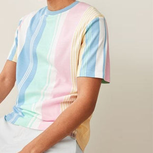 Pastel Vertical Stripe T-Shirt