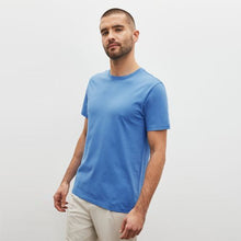 Load image into Gallery viewer, Blue Dusky Regular Fit Essential Crew Neck T-Shirt

