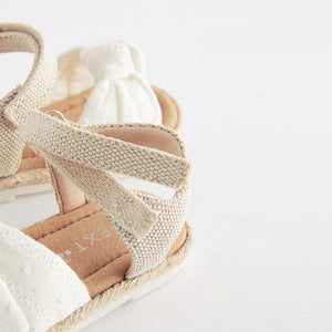 White Knot Sandals (Younger Girls)