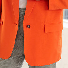 Load image into Gallery viewer, Orange Relaxed Fit Single Breasted Blazer
