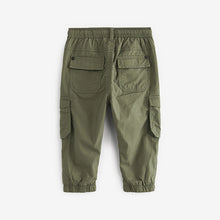 Load image into Gallery viewer, Khaki Green Lined 100% Cotton Cargo Trousers (3mths-6yrs)
