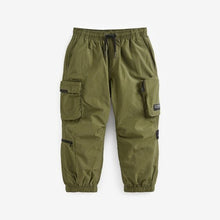 Load image into Gallery viewer, Khaki Green Lined Parachute Cargo Trousers (3-12yrs)
