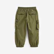 Load image into Gallery viewer, Khaki Green Lined Parachute Cargo Trousers (3-12yrs)
