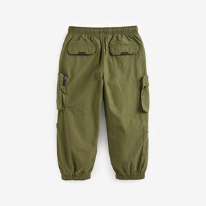 Khaki Green Lined Parachute Cargo Trousers (3-12yrs)