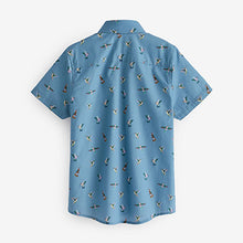 Load image into Gallery viewer, Blue Kingfisher Short Sleeve Printed Signature Shirt (3-12yrs)
