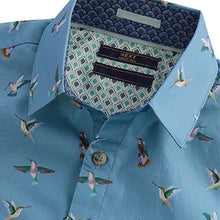 Load image into Gallery viewer, Blue Kingfisher Short Sleeve Printed Signature Shirt (3-12yrs)
