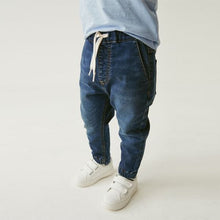 Load image into Gallery viewer, Dark Wash Jogger Jeans With Comfort Stretch (3mths-6yrs)
