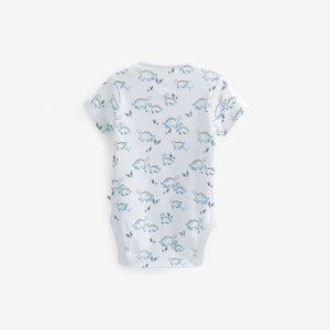 Pale Blue Baby Short Sleeves Bodysuit 3 Pack (0-18mths)