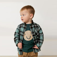 Load image into Gallery viewer, Green Check Shirt &amp; T-Shirt Set (3mths-6yrs)
