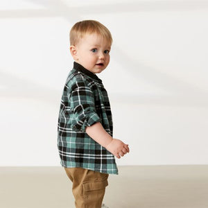 Green Check Shirt & T-Shirt Set (3mths-6yrs)