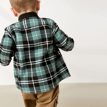 Load image into Gallery viewer, Green Check Shirt &amp; T-Shirt Set (3mths-6yrs)
