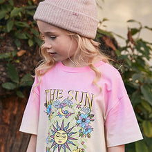 Load image into Gallery viewer, Rainbow Ombre Sequin Tarot Oversized T-Shirt (3-12yrs)
