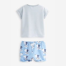 Load image into Gallery viewer, Blue Dog Baby T-Shirt And Shorts 2 Piece Set (0-18mths)
