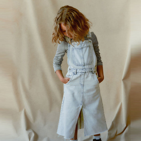 Blue Denim Maxi Pinafore Dress 3 12yrs