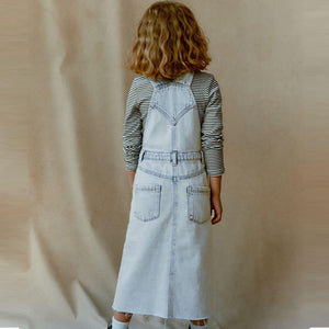 Blue Denim Maxi Pinafore Dress (3-12yrs)