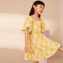 Load image into Gallery viewer, Yellow Floral Cut Out Detail Dress
