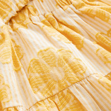 Load image into Gallery viewer, Yellow Floral Cut Out Detail Dress
