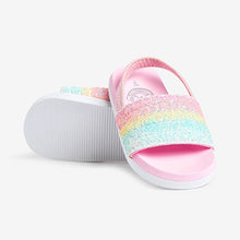 Load image into Gallery viewer, Pink Glitter Sliders (Younger Girls)
