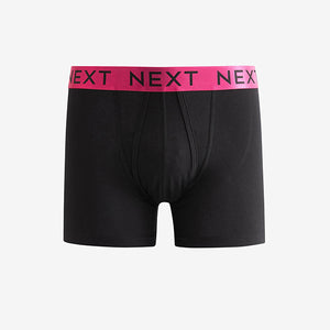 Black Bright Colour Waistband A-Front Boxers