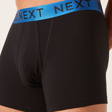 Load image into Gallery viewer, Black Bright Colour Waistband A-Front Boxers
