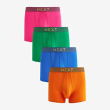 Load image into Gallery viewer, Bright Colour Geo Waistband A-Front Boxers 4 Pack
