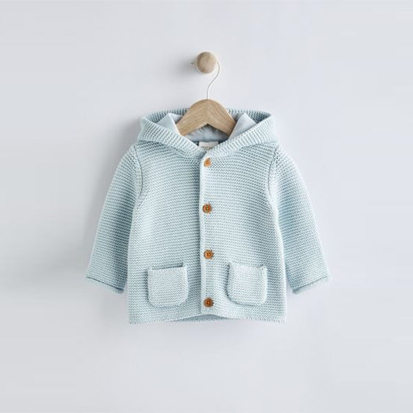 Pale Blue Baby Knitted Cardigan (0mths-18mths)