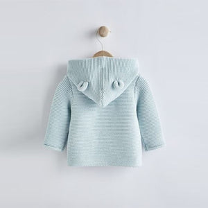 Pale Blue Baby Knitted Cardigan (0mths-18mths)