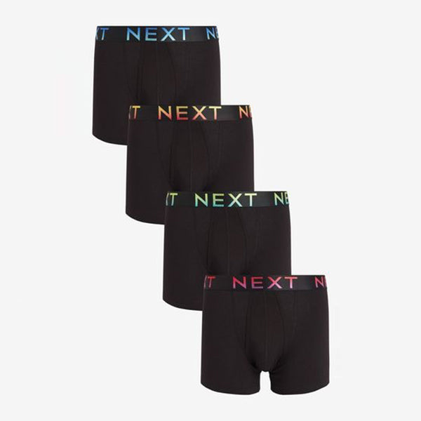 Black Ombre Waistband A-Front Boxers 4 Pack