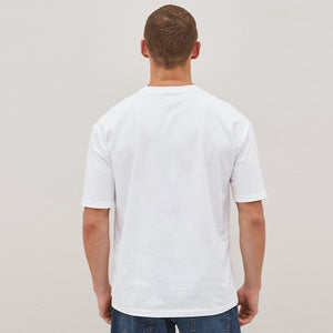 White Relaxed Fit Essential 100% Cotton Crew Neck T-Shirt