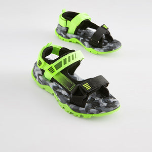 Lime Green Strap Touch Fastening Trekker Sandals (Older Boys)