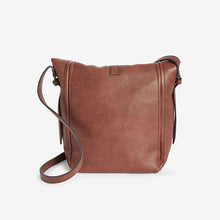 Load image into Gallery viewer, Tan Brown Utility Style Messenger Bag
