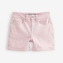 Load image into Gallery viewer, Pink Stripe Denim Boy Shorts

