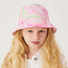 Load image into Gallery viewer, Pink Marble Printed Bucket Hat (3yrs-12yrs)
