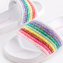 Load image into Gallery viewer, Rainbow Colors Glitter Sliders (Older Girls)
